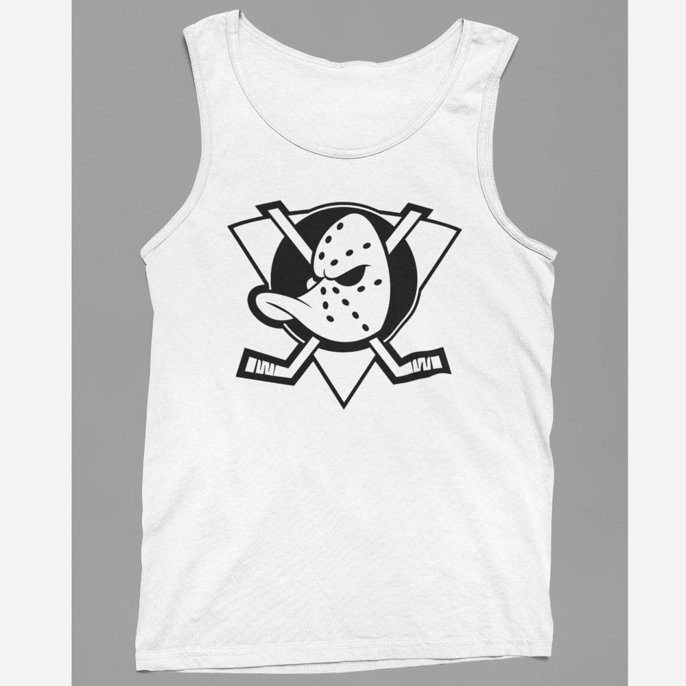 NEW Anaheim Mighty Ducks Retro Logo Tank Top WHITE